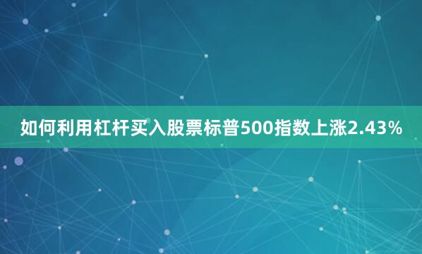 如何利用杠杆买入股票标普500指数上涨2.43%